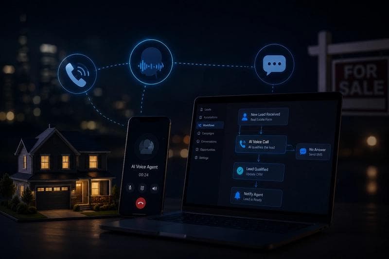 AI voice agent for automated real estate lead qualification